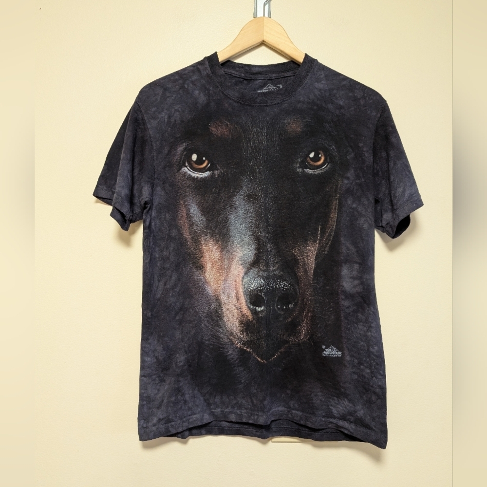 The Mountain Doberman T-Shirt | Size S | Black Tie-Dye